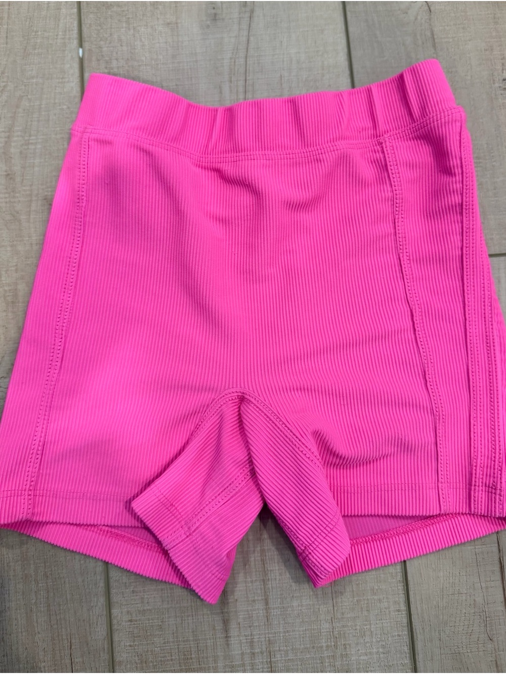 FIVE DANCEWEAR Girls' Ribbed Hot Pink Bike Shorts